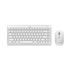 Bộ bàn phím chuột không dây Genius LuxeMate Q8000 màu trắng (31340013409)